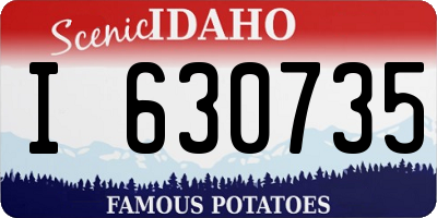 ID license plate I630735