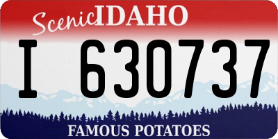 ID license plate I630737