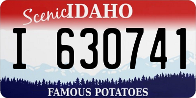 ID license plate I630741