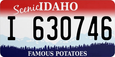 ID license plate I630746