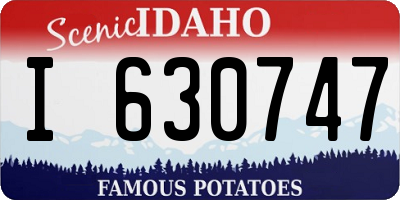ID license plate I630747