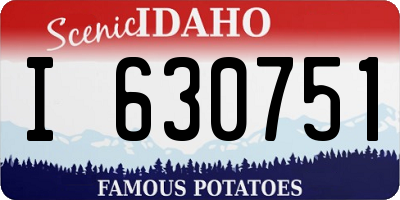 ID license plate I630751