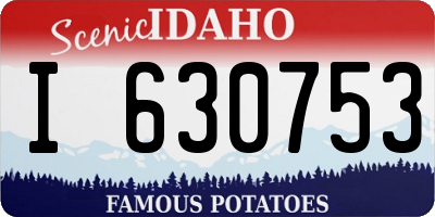 ID license plate I630753