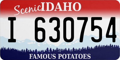 ID license plate I630754