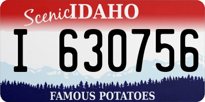 ID license plate I630756