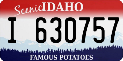 ID license plate I630757