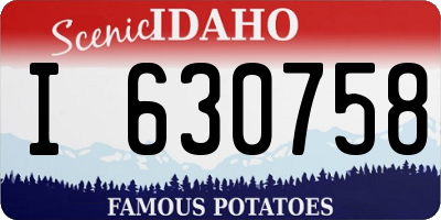 ID license plate I630758