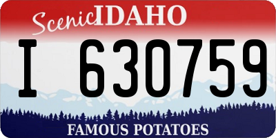 ID license plate I630759