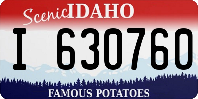 ID license plate I630760