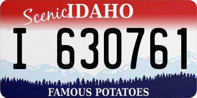 ID license plate I630761