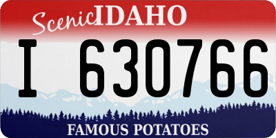 ID license plate I630766