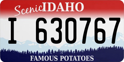 ID license plate I630767