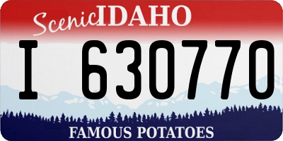 ID license plate I630770