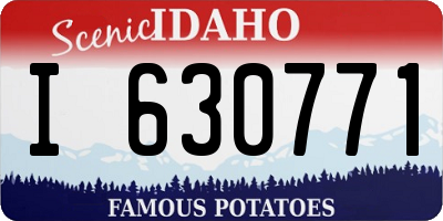 ID license plate I630771