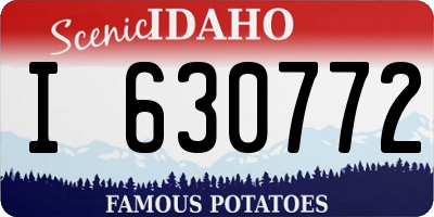 ID license plate I630772