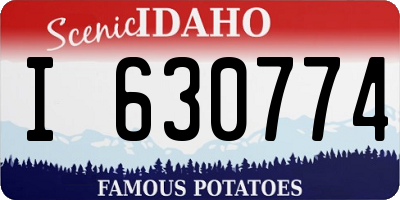 ID license plate I630774