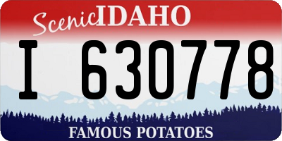 ID license plate I630778