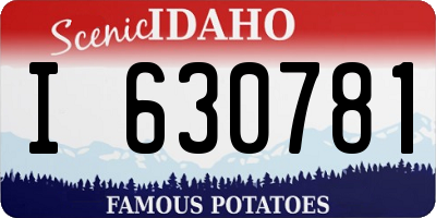 ID license plate I630781