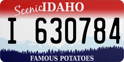 ID license plate I630784