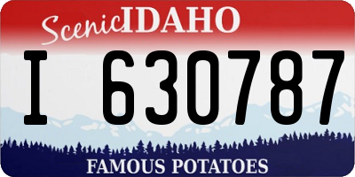 ID license plate I630787