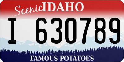 ID license plate I630789
