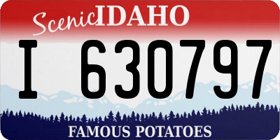 ID license plate I630797