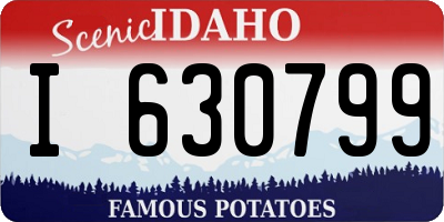 ID license plate I630799
