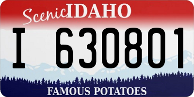 ID license plate I630801