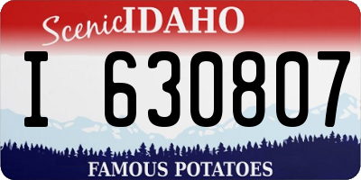 ID license plate I630807