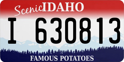 ID license plate I630813