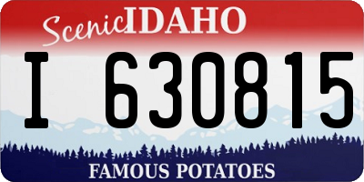 ID license plate I630815