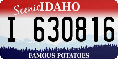 ID license plate I630816