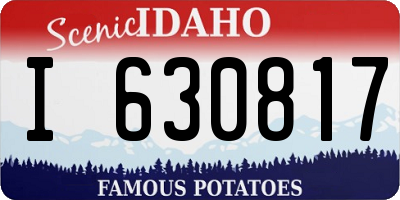 ID license plate I630817