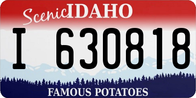 ID license plate I630818