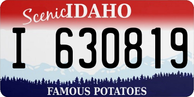 ID license plate I630819