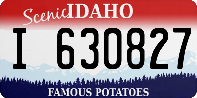 ID license plate I630827