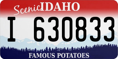ID license plate I630833