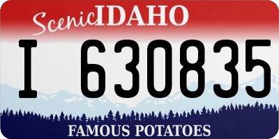 ID license plate I630835