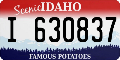 ID license plate I630837