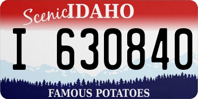 ID license plate I630840