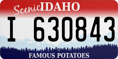 ID license plate I630843