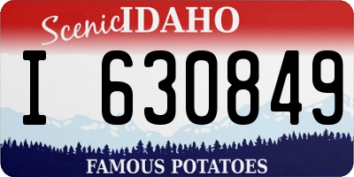 ID license plate I630849