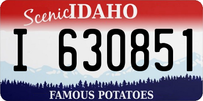 ID license plate I630851