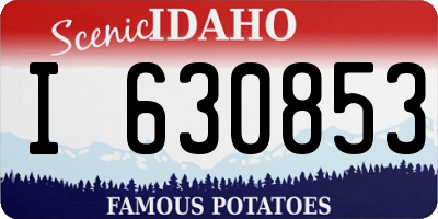 ID license plate I630853