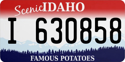 ID license plate I630858