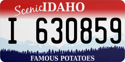 ID license plate I630859