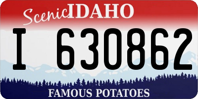 ID license plate I630862