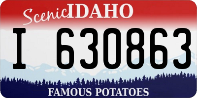 ID license plate I630863