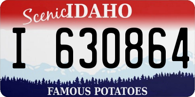ID license plate I630864
