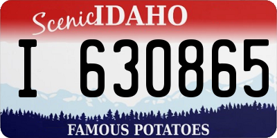 ID license plate I630865